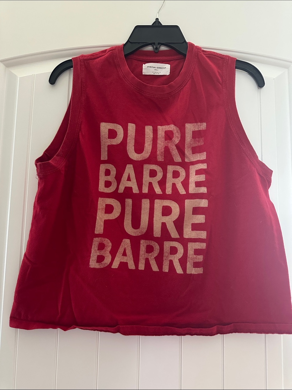 Spiritual Gangster Red Crewneck Tee with Label
